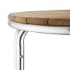 Bolero Round Ash and Aluminium Table 600mm