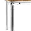 Bolero Square Ash and Aluminium Table 700mm