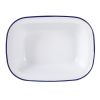 Olympia Enamel Pie Dishes Rectangular 180 x 135mm (Pack of 6)