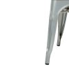 Bolero Bistro Side Chairs with Wooden Seat Pad Galvanised Steel (Pack of 4)