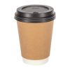 Fiesta Recyclable Coffee Cups Double Wall Kraft 340ml / 12oz