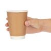 Fiesta Recyclable Coffee Cups Double Wall Kraft 340ml / 12oz