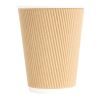 Fiesta Recyclable Ripple Wall Takeaway Coffee Cups Kraft 340ml / 12oz