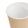 Fiesta Recyclable Ripple Wall Takeaway Coffee Cups Kraft 340ml / 12oz