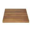 Bolero Pre-drilled Square Tabletops Rustic Oak