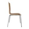 Bolero Square Back Side Chair Zebrano (Pack of 4)