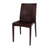 Bolero PP Rattan Bistro Side Chairs Brown (Pack of 4)