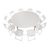 Bolero Round PE Centre Folding Table White 6ft