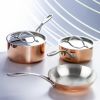 Vogue Cook Like A Pro 3-Piece Tri-Wall Copper Cookware Set