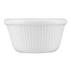 Olympia Kristallon Melamine Fluted Ramekins White 76mm (12 pack)