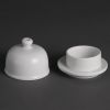 Olympia Whiteware Butter Dish with Cloche 50ml 1.8oz (Pack of 6)