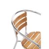 Bolero Aluminium and Ash Chairs (Pack of 4)