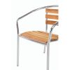 Bolero Aluminium and Ash Chairs (Pack of 4)