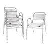 Bolero Aluminium Stacking Chairs Arched Arms (Pack of 4)