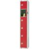 Elite Six Door 450mm Deep Lockers Red