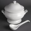 Olympia Whiteware Soup Tureen and Ladle 2.5Ltr 88oz