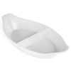 Olympia Whiteware Divided Oval Eared Dishes 290x 160mm (Pack of 6)