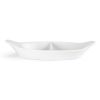 Olympia Whiteware Divided Oval Eared Dishes 290x 160mm (Pack of 6)