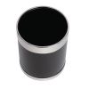 Bolero Black Waste Paper Bin with Silver Rim