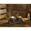 Genware Dark Rustic Wooden Crate 34 x 12 x 7cm