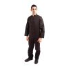 Whites Vegas Unisex Chefs Jacket Long Sleeve Black