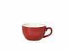 Genware Porcelain Red Bowl Shaped Cup 25cl/8.75oz - Pack of 6