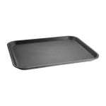 Olympia Kristallon Polypropylene Rectangular Non-Slip Tray Black