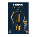 Status 320 Lumens Globe Golden Light Bulb Crystalite Antique LED G80 ES 4w