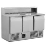 Blizzard 3 Door Compact Gastronorm Pizza Prep Counter 368L