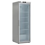 Single Glass Door Stainless Steel Refrigerator