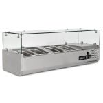 Blizzard 1/4 Gastronorm Prep Top With Glass Cover 1200MM(W)