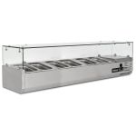 Blizzard 1/4 Gastronorm Prep Top With Glass Cover 1500mm(W)