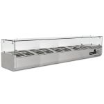 Blizzard 1/4 Gastronorm Prep Top With Glass Cover 2000mm(W)