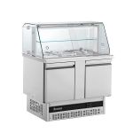 Inomak 2 Door Compact GN Saladette With Display 232L