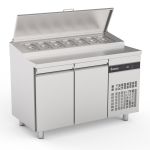 Inomak 2 Door GN Prep Counter W/ Raised Collar