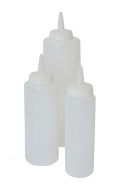 Genware Squeeze Bottle Clear 12oz/35cl - Pack of 6