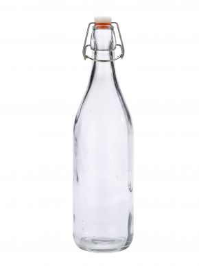 Genware Glass Swing Bottle 1L / 35oz - Pack of 6