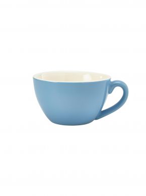 Genware Porcelain Blue Bowl Shaped Cup 34cl/12oz - Pack of 6