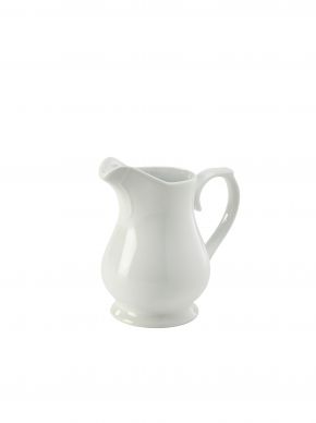 Genware Porcelain Traditional Serving Jug 56cl/20oz - Pack of 6