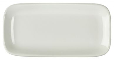 Genware Porcelain Rounded Rectangular Plate 24.5 x 12.5cm/9.75 x 5