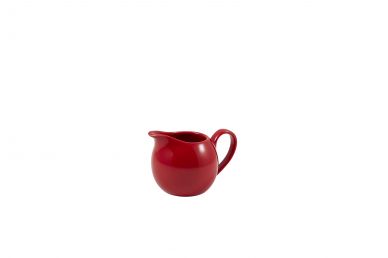 Genware Porcelain Red Jug 14cl/5oz - Pack of 6