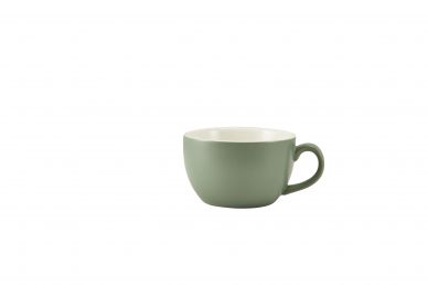 GenWare Porcelain Matt Sage Bowl Shaped Cup 25cl/8.75oz - Pack of 6