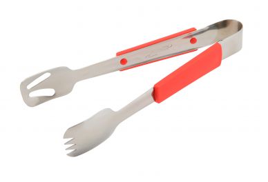 Genware Plastic Handle Buffet Tongs Red