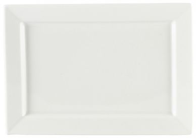 Genware Porcelain Rectangular Plate 24 x 17cm/9.5 x 6.75