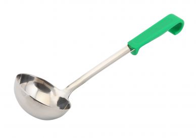 Genware Plastic Handle Soup Ladle Green