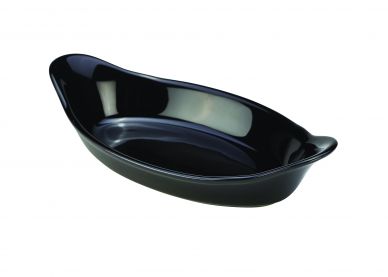 GenWare Stoneware Black Oval Eared Dish 16.5cm/6.5