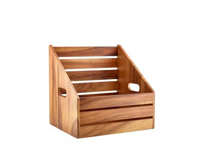 GenWare Acacia Wood Angled Crate GN 1/2