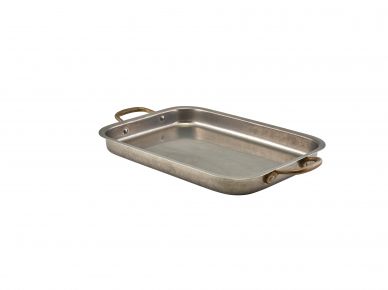 GenWare Vintage Steel Deep Tray 33 x 23.5cm - Pack of 3