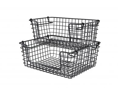 GenWare Black Wire Open Sided Display Basket GN1/2