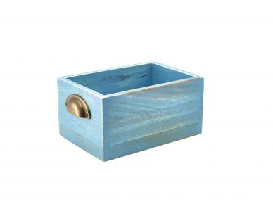 GenWare Blue Wash Acacia Wood Display Drawer 21.5 x 15 x 11cm